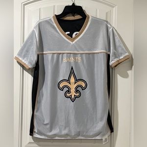 NFL Flag Football Youth Jersey Reversible New Orleans Saints Medium Black White